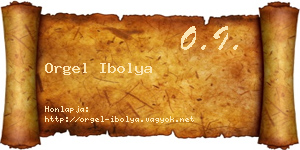 Orgel Ibolya névjegykártya